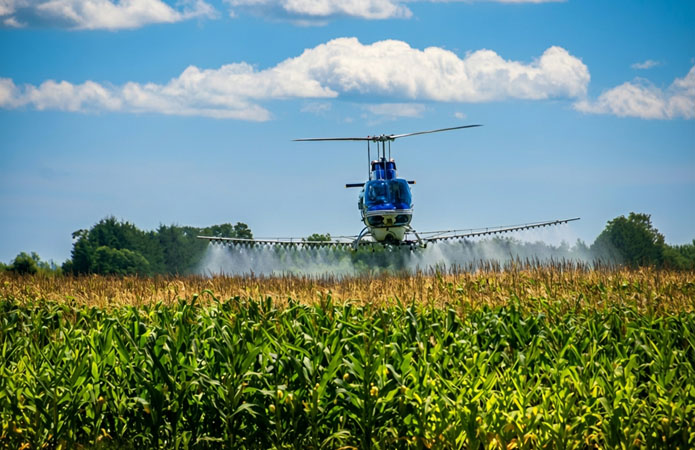 Helicopter Fertilizer Spreading Columbia